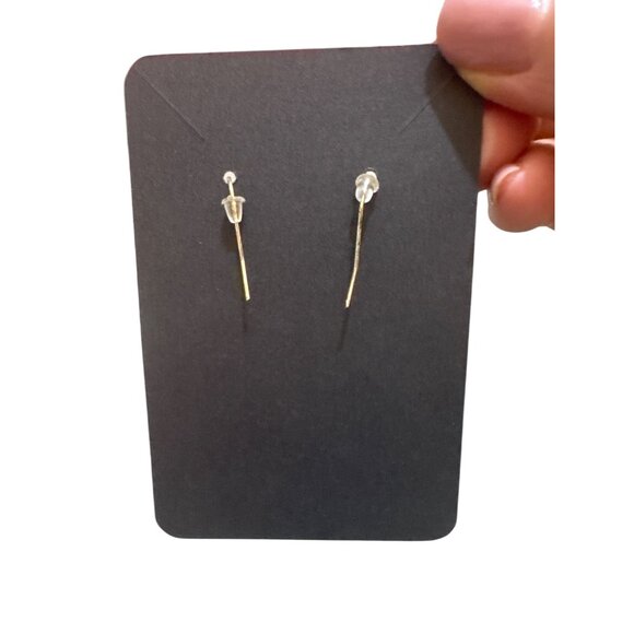 Avon Yellow Teardrop Dangle Earrings Silver Tone Vintage Look Jewelry - Picture 2 of 6